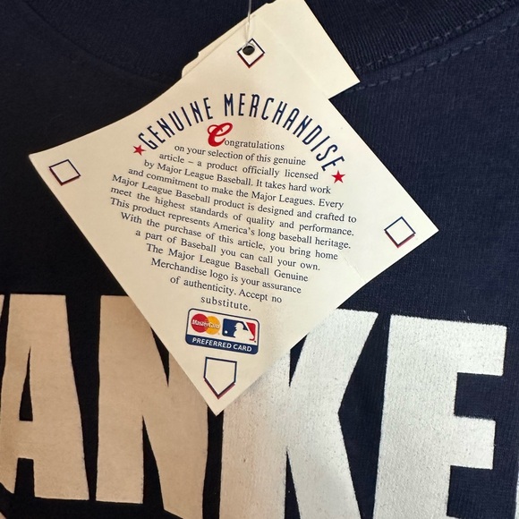 Yankees Universe Medium Navy Blue Tee New York MLB Lee Y2K Vintage NEW WITH TAGS - Picture 5 of 7